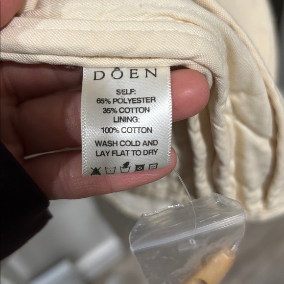 DOEN Parker Cotton Nutmilk Cream Wood Toggle Button Quilted Jacket Size XXS - Picture 10 of 11